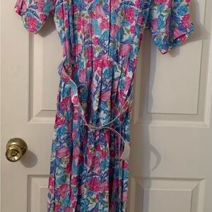Vintage Aimee Floral Dress with Belt